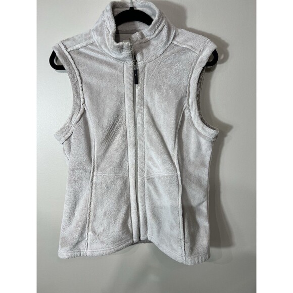 Exofficio Vest Womens Medium Tan Pockets Sherpa Fleece Full Zip Hiking Outdoor - Picture 1 of 12